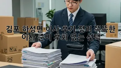 김포 하성면 이사 후기 정리: 똑똑한 이사 준비, 후회 없는 선택!