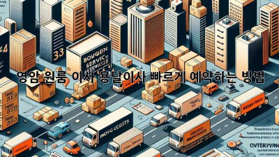 영암 원룸 이사, 용달이사 빠르게 예약하는 방법!